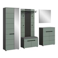 Predsoba Canu, Sivozelena, Z Blazino, 6-Delna - siva/sivozelena, Design, leseni material (255/190/37cm) - Livetastic