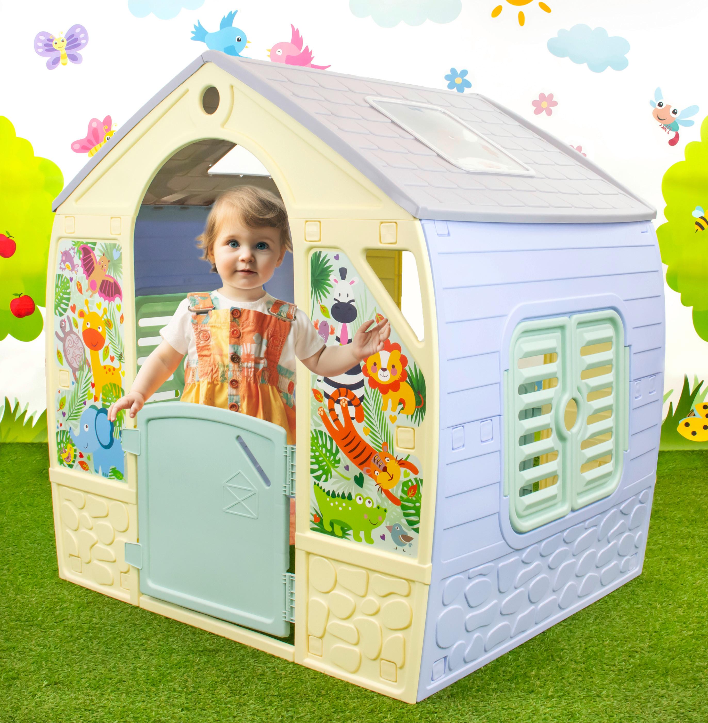 Spielhaus Happy House Multicolor - Multicolor, KONVENTIONELL, Kunststoff (102/108/88cm)