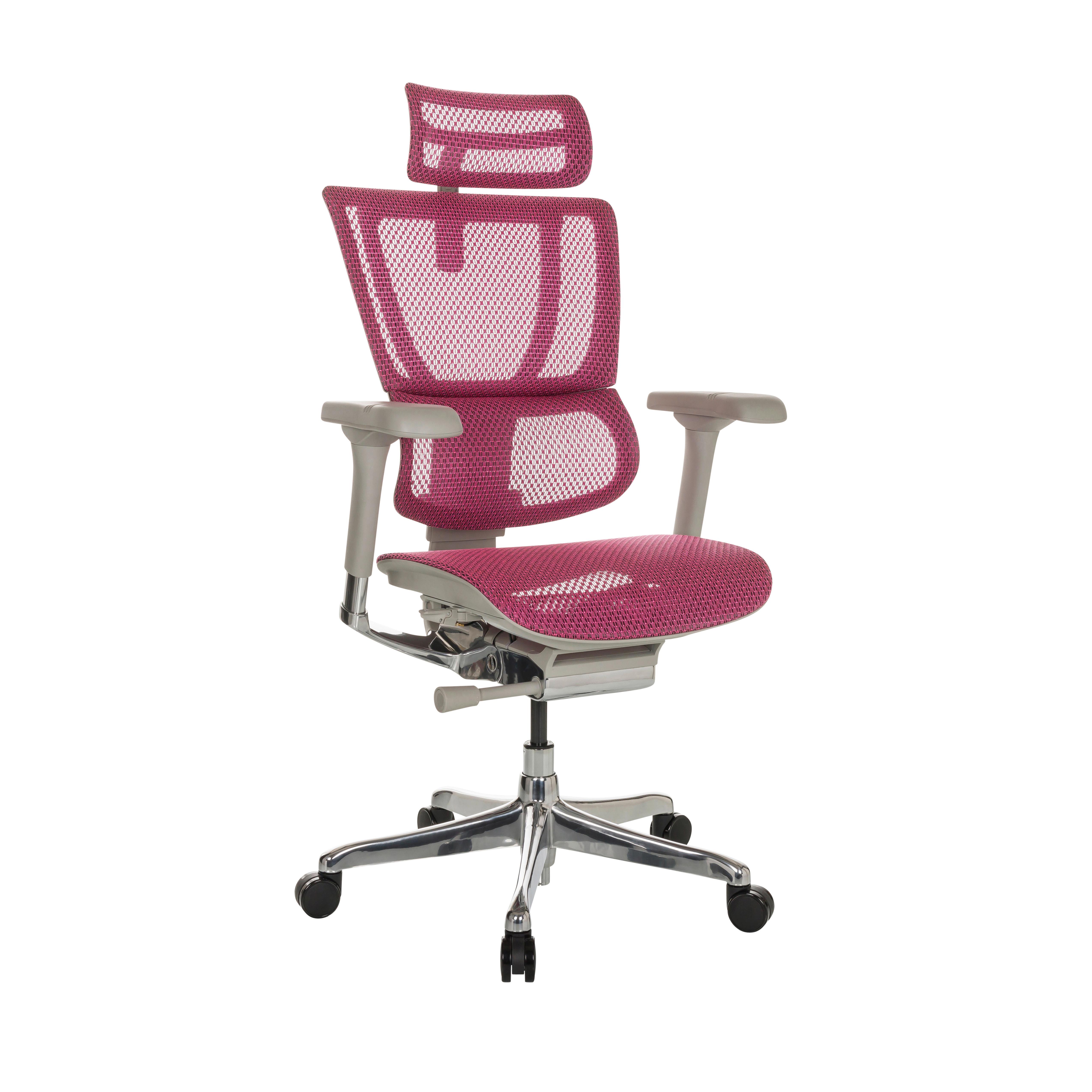 Pisarniški Stol Ergohuman Slim I G, Roza - roza/srebrne barve, Basics, kovina/umetna masa (69/116-138/66cm) - MID.YOU