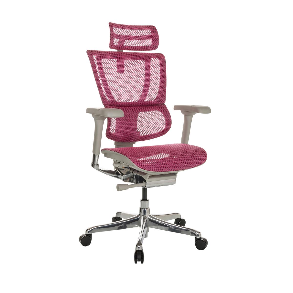 Pisarniški Stol Ergohuman Slim I G, Roza - roza/srebrne barve, Basics, kovina/umetna masa (69/116-138/66cm) - MID.YOU