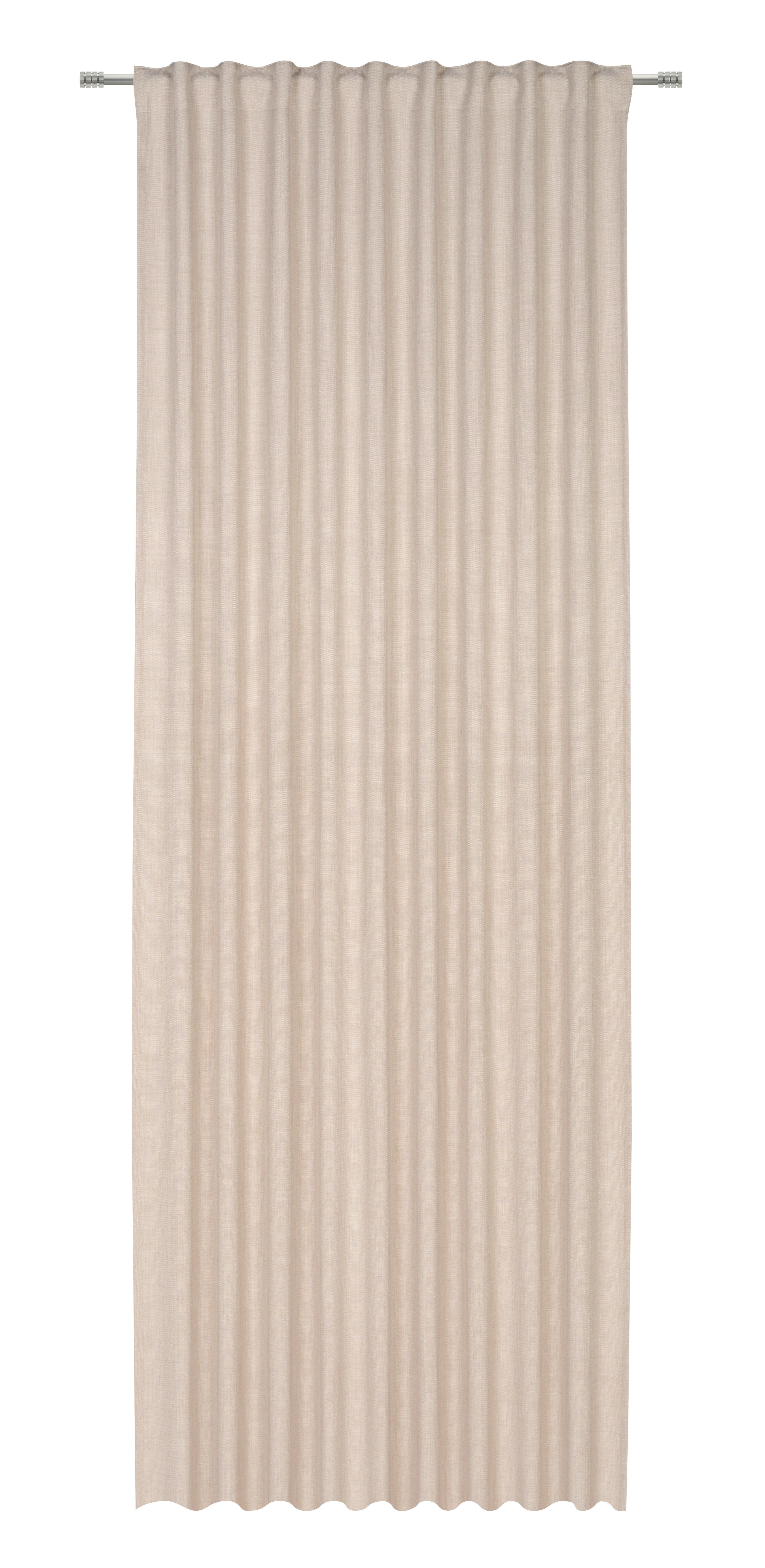 Fertigvorhang Leo Sandfarben ca. 135x300cm - Sandfarben, MODERN, Textil (135/300cm) - Premium Living