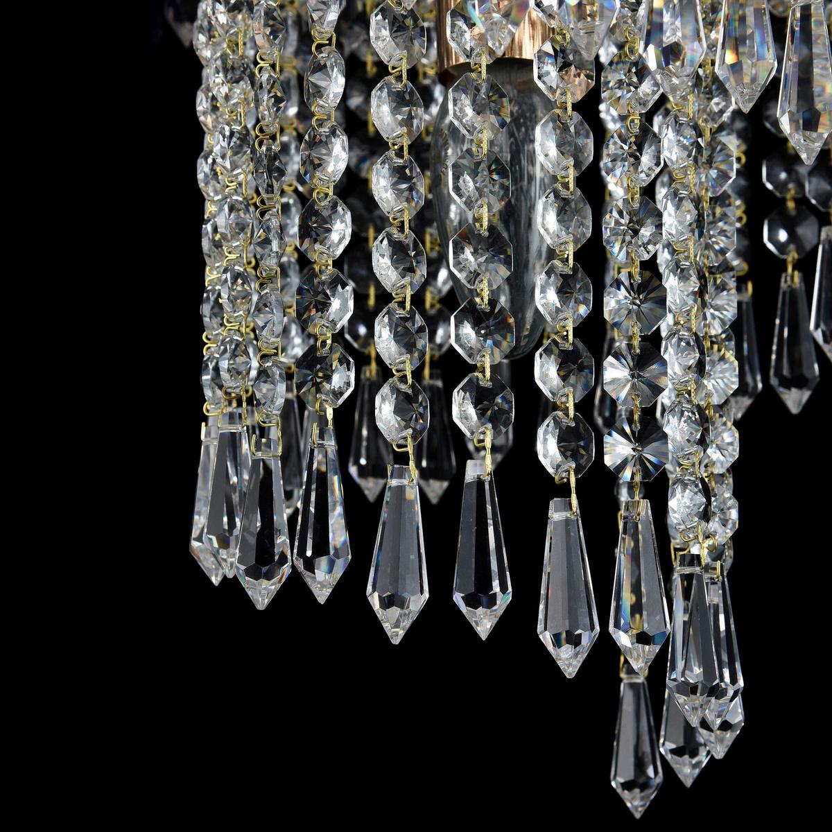 Kronleuchter Cascade Goldfarben max. 60 Watt - Goldfarben, Trend, Metall (42/47.5cm) - MAYTONI