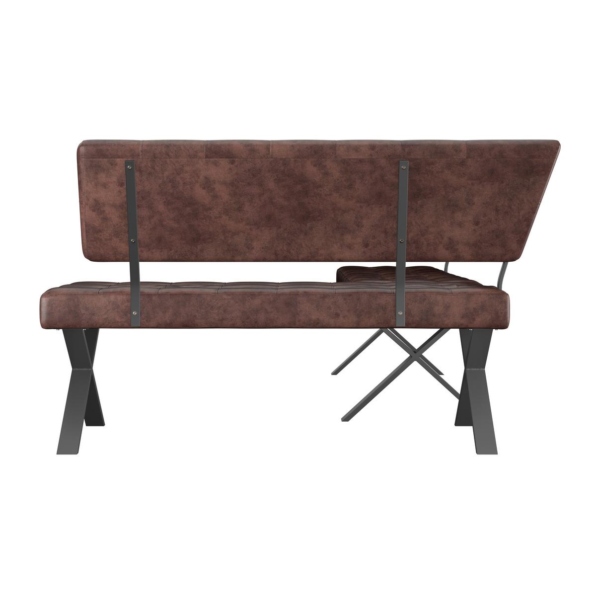 Kotna Klop Donna, Vintage Rjava, 200 X 150 Cm - rjava/antracit, Moderno, kovina/tekstil (200/150cm)