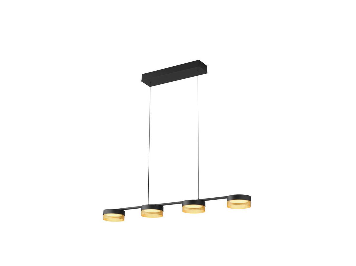 LAMPA WISZĄCA LED 20619/4-06 - czarny/kolor złoty, Design, metal (110/20/150cm) - Hell