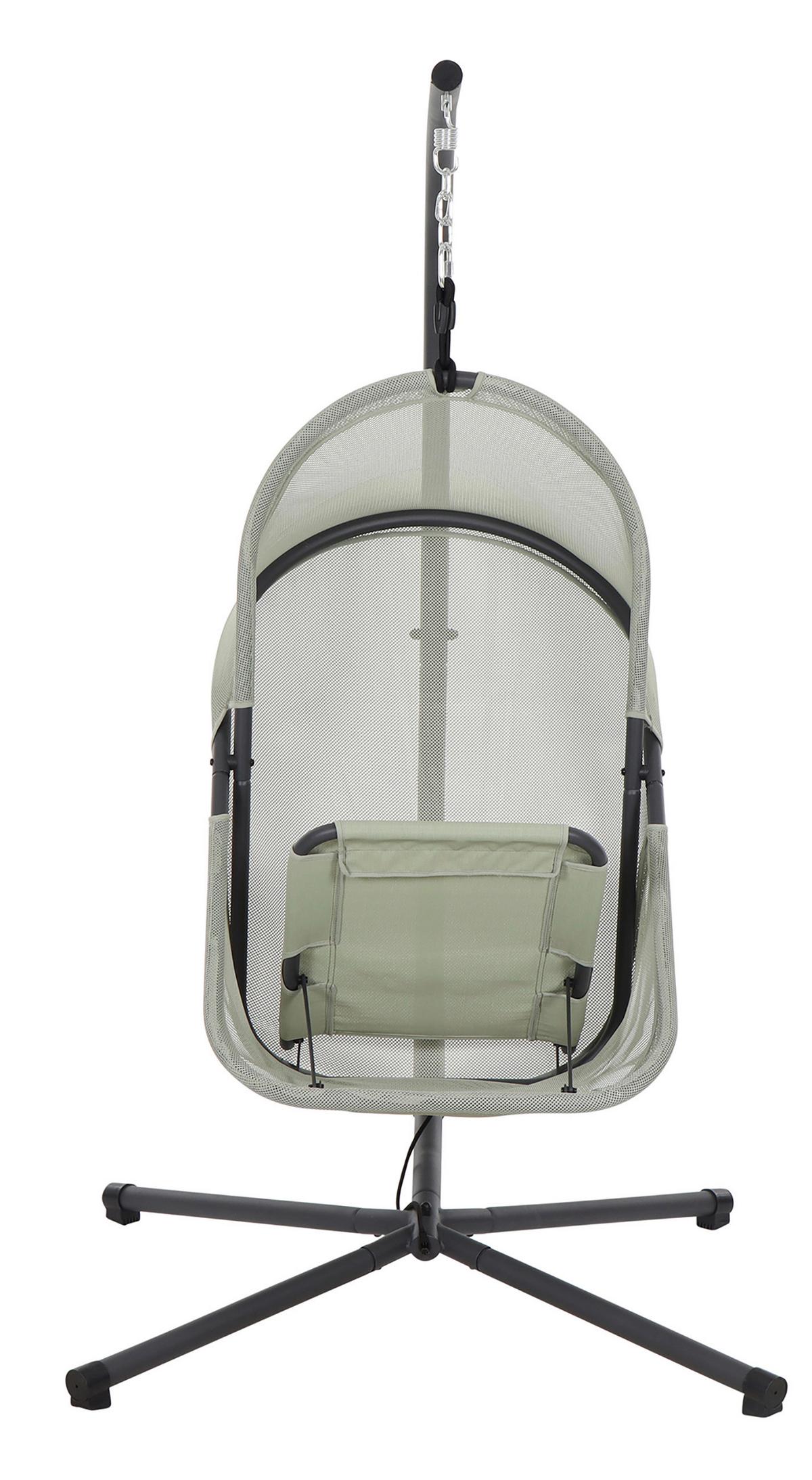 HÄNGESESSEL N85545 - Anthrazit/Grün, KONVENTIONELL, Kunststoff/Textil (123/192/102cm) - Siena Garden