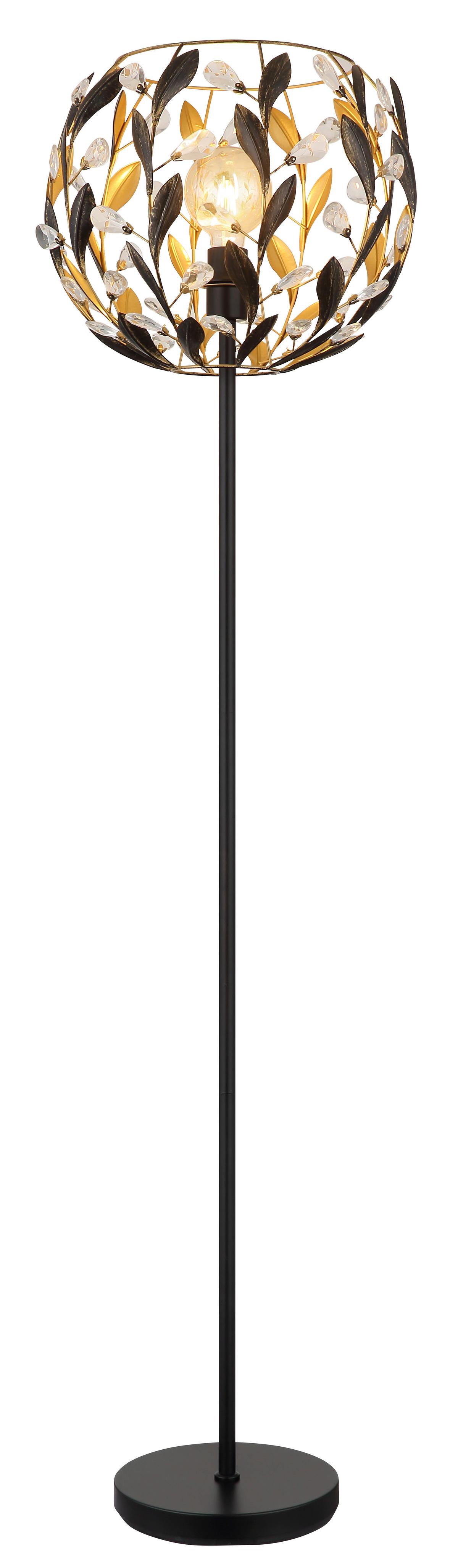 STEHLEUCHTE 15759S MIKA - Klar/Goldfarben, Basics, Kunststoff/Metall (40/157cm) - Globo