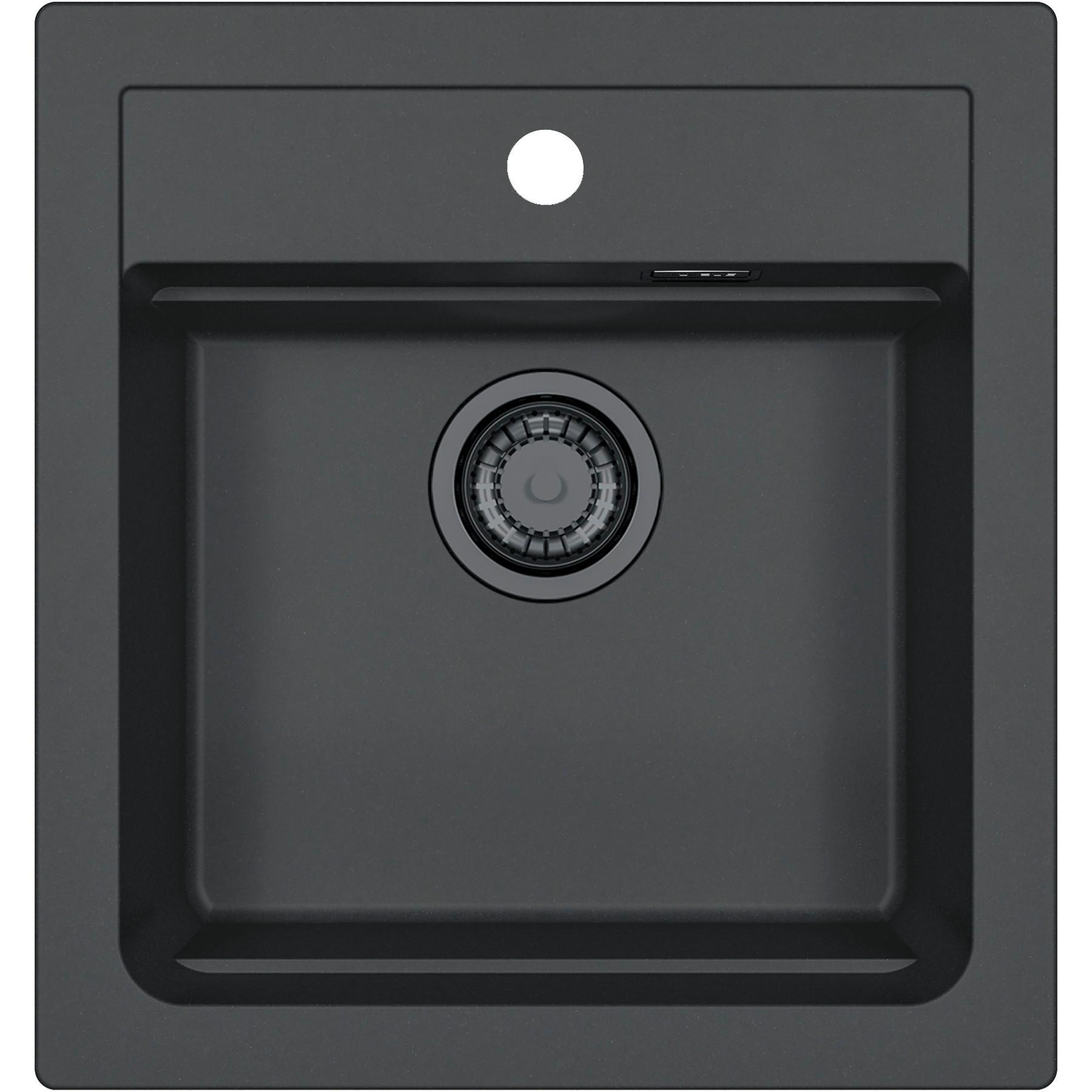 Sudoper Atrox 20 - crna, Moderno, kamen (47/19,5/50cm)