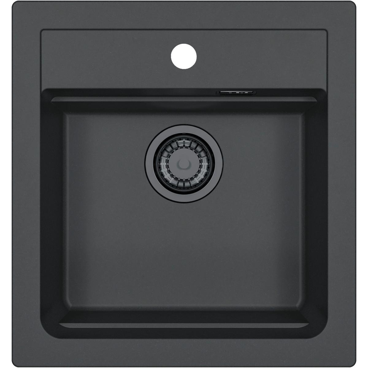 Sudoper Atrox 20 - crna, Moderno, kamen (47/19,5/50cm)