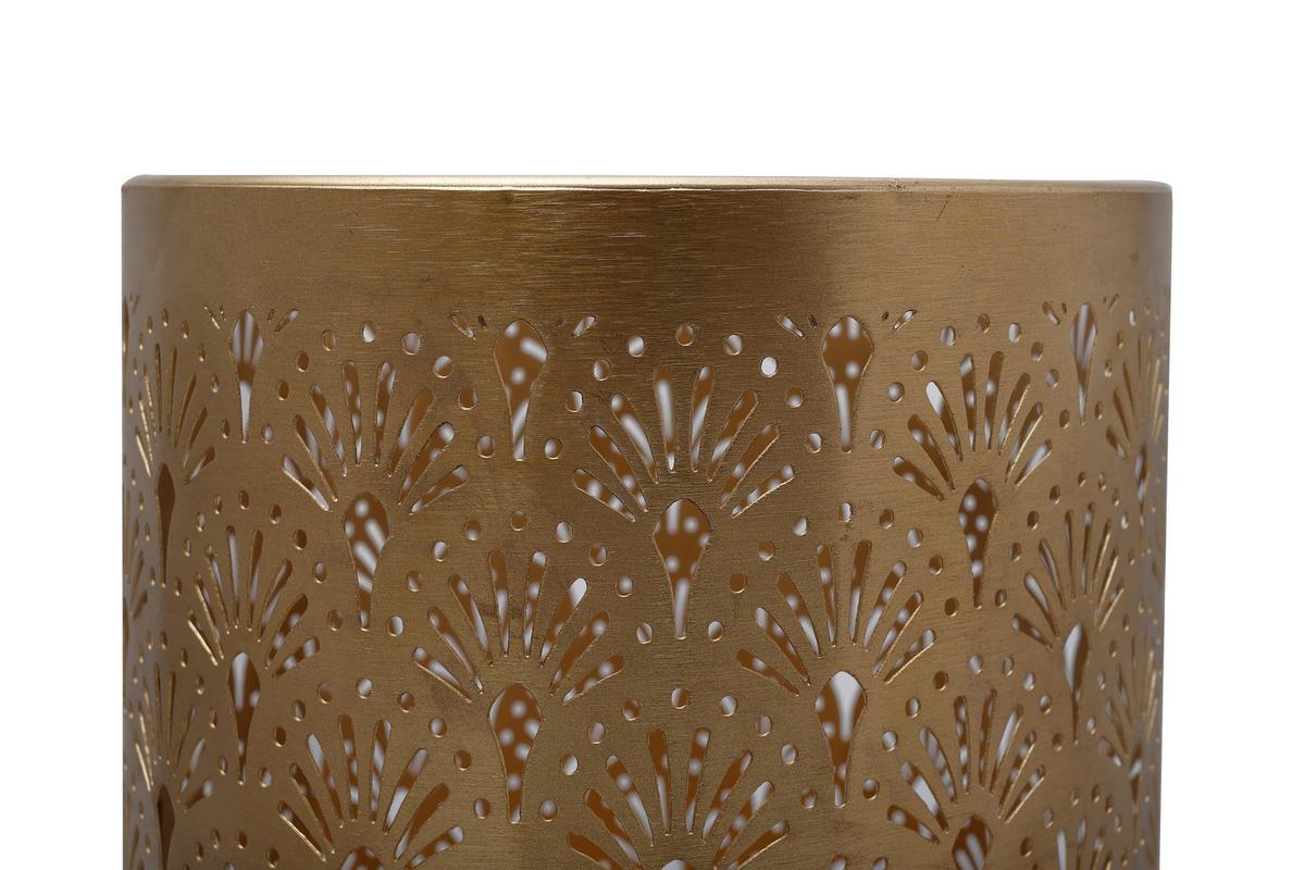 BODENVASE ART DECO 1115 - Lila/Goldfarben, Trend, Metall (25/90cm) - Kayoom
