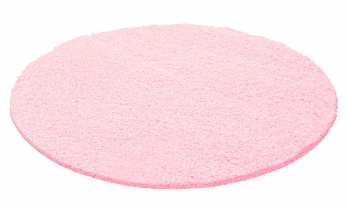 Hochflorteppich Life Rosa Ø ca. 200cm - Rosa, KONVENTIONELL, Textil (200/200cm) - Novel