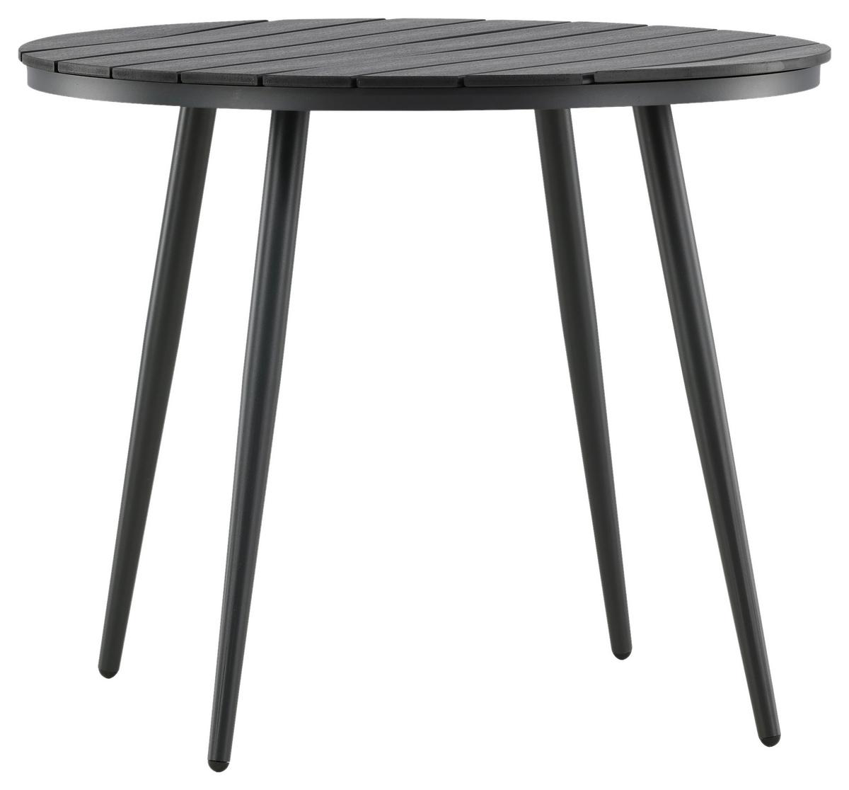 Gartentisch Break ca. 90x90 cm Schwarz - Schwarz, KONVENTIONELL, Kunststoff/Metall (90/74cm) - Gardenson