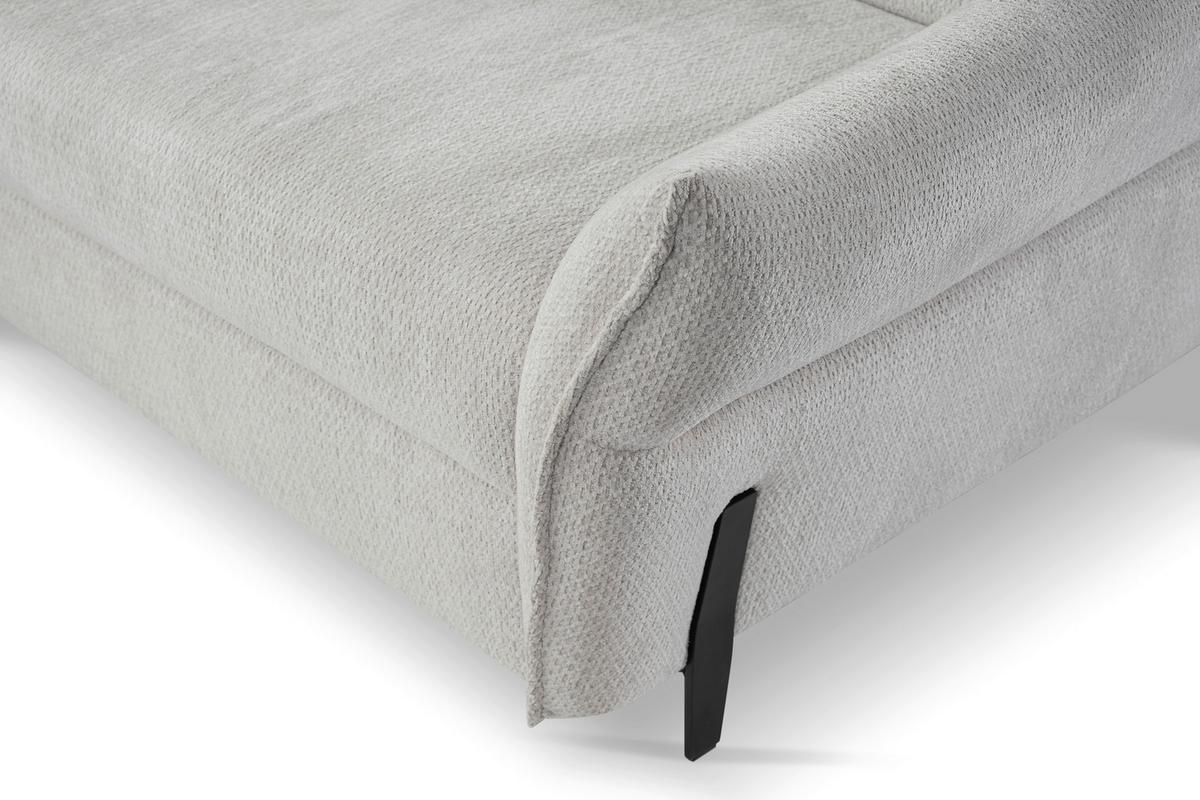 Kutna Garnitura Romeo - svijetlo siva/crna, Moderno, tekstil/metal (207-212/76-95/257cm) - Modern Living