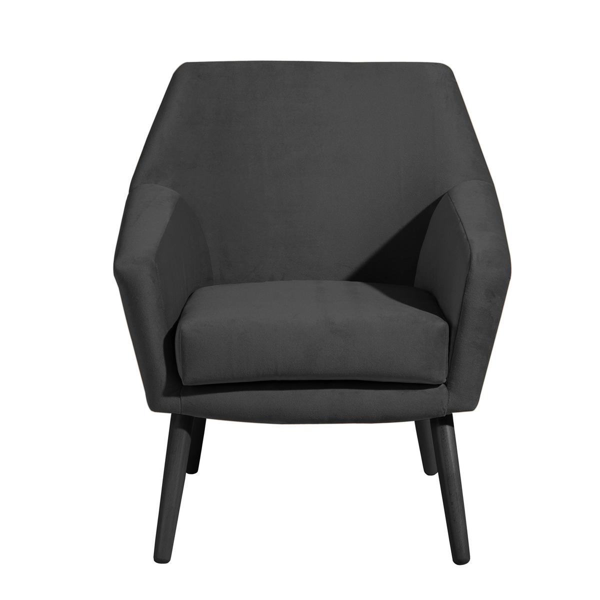 SESSEL ALEGRO - Anthrazit/Schwarz, Design, Holz/Textil (67/81/71cm) - Max Winzer