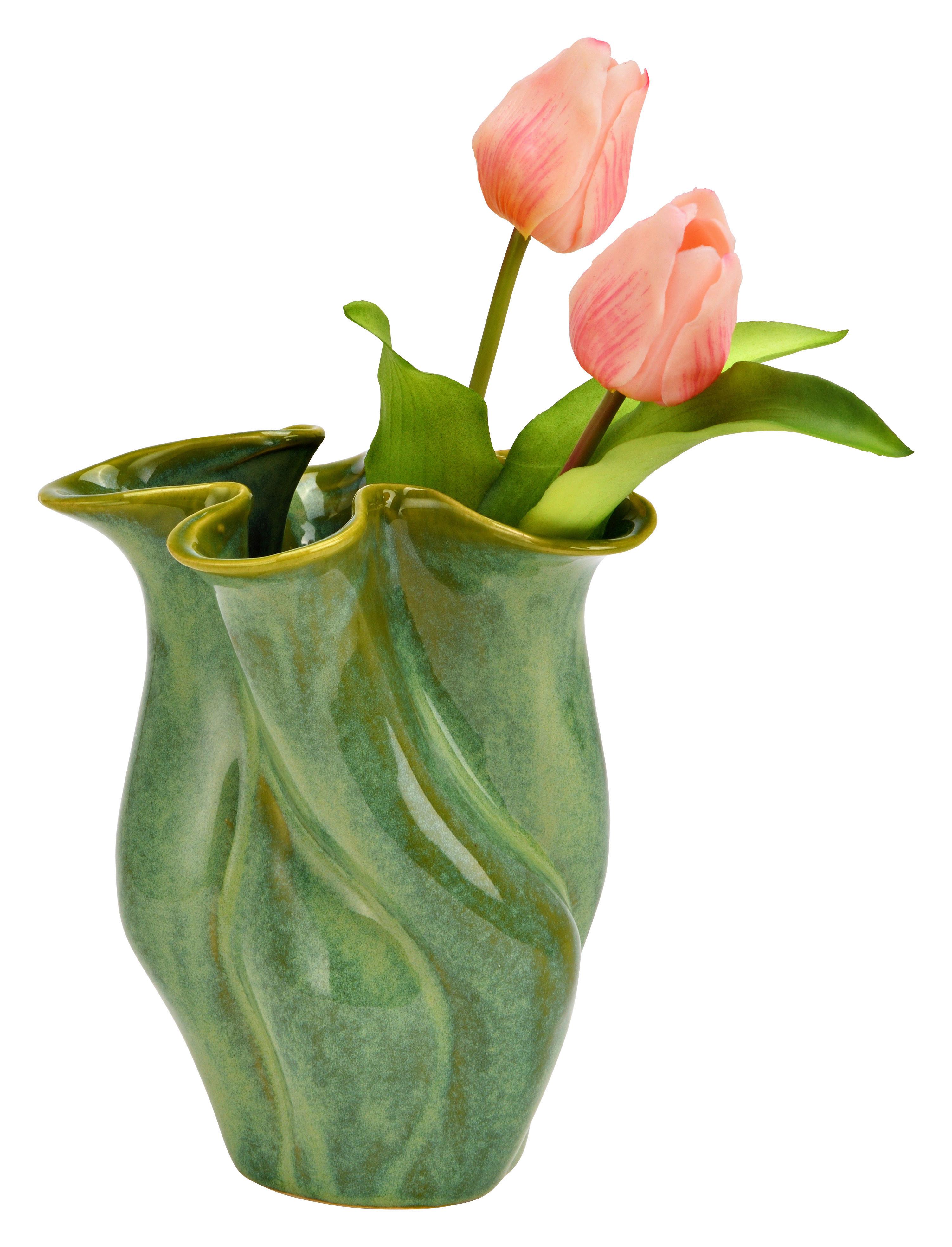 Vase aus Keramik Grün - Grün, Basics, Keramik (16,0/20,0/16,0cm)