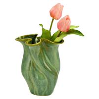 Vase aus Keramik Grün - Grün, Basics, Keramik (16,0/20,0/16,0cm)