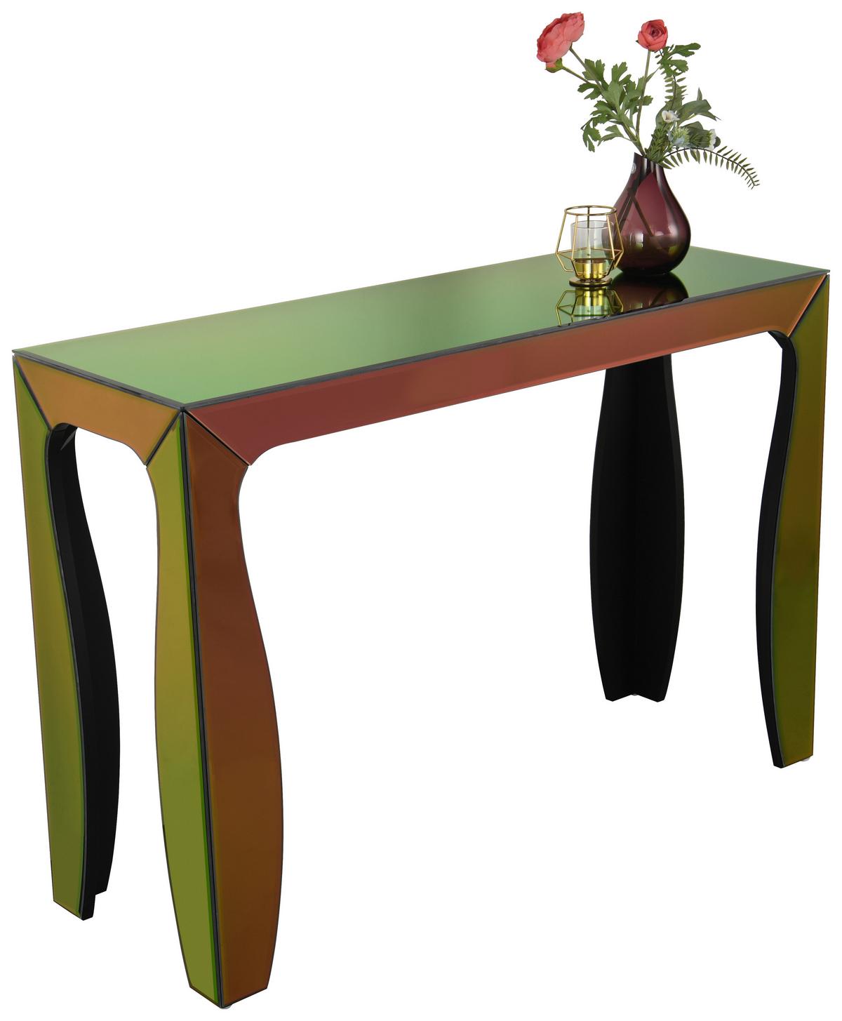 Konzolasztal Flip-flop Shiny - többszínű, Modern, faalapú anyag/Üveg (110/38/75cm)