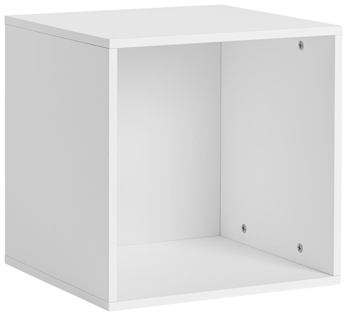 Sitzbox Cubix zum hängen Weiß - Weiss, Konventionell, Holzwerkstoff (36/36/34cm) - Mömax