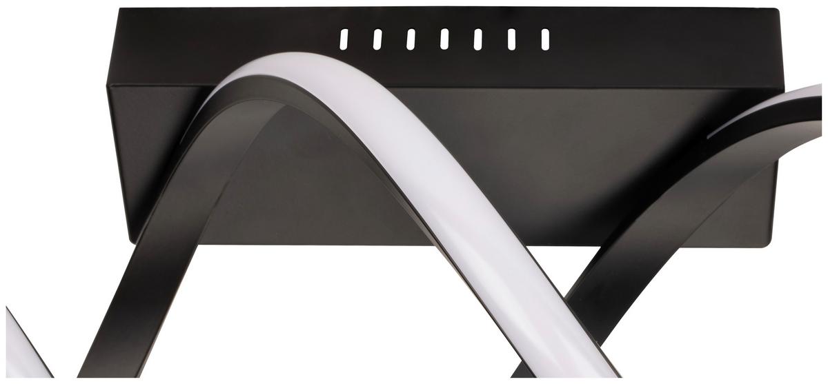 Plafonieră cu LED Ubop - negru, Modern, metal (60/18/23cm) - Modern Living