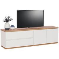 KOMODA NISKA YAMAEL - biały/czarny, Design, materiał drewnopochodny/tworzywo sztuczne (184/54/42cm) - Xora