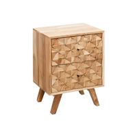 Nočna Omarica Rewa - črna/barve akacije, Trendi, kovina/les (44/61/35cm) - MID.YOU