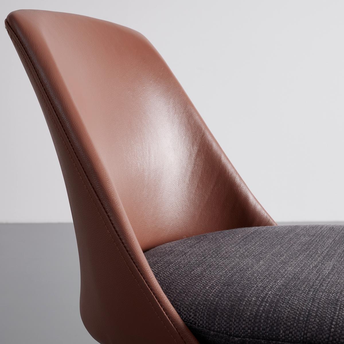 KRZESŁO BIANCA - ciemnoszary/czarny, Modern, skóra/tworzywo sztuczne (50,5/79,5/54,5cm) - Bessagi Home