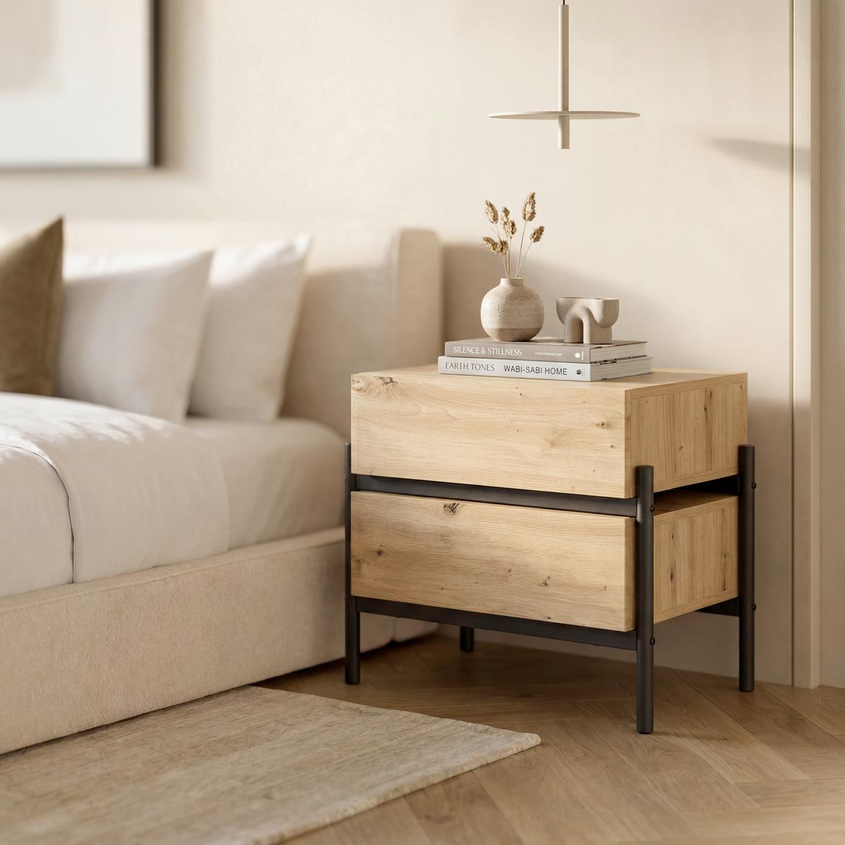 Familienpolsterbett Serena Elfenbein ca. 270x200 cm - Elfenbein/Schwarz, MODERN, Holz/Kunststoff (270/200cm) - Bessagi Home
