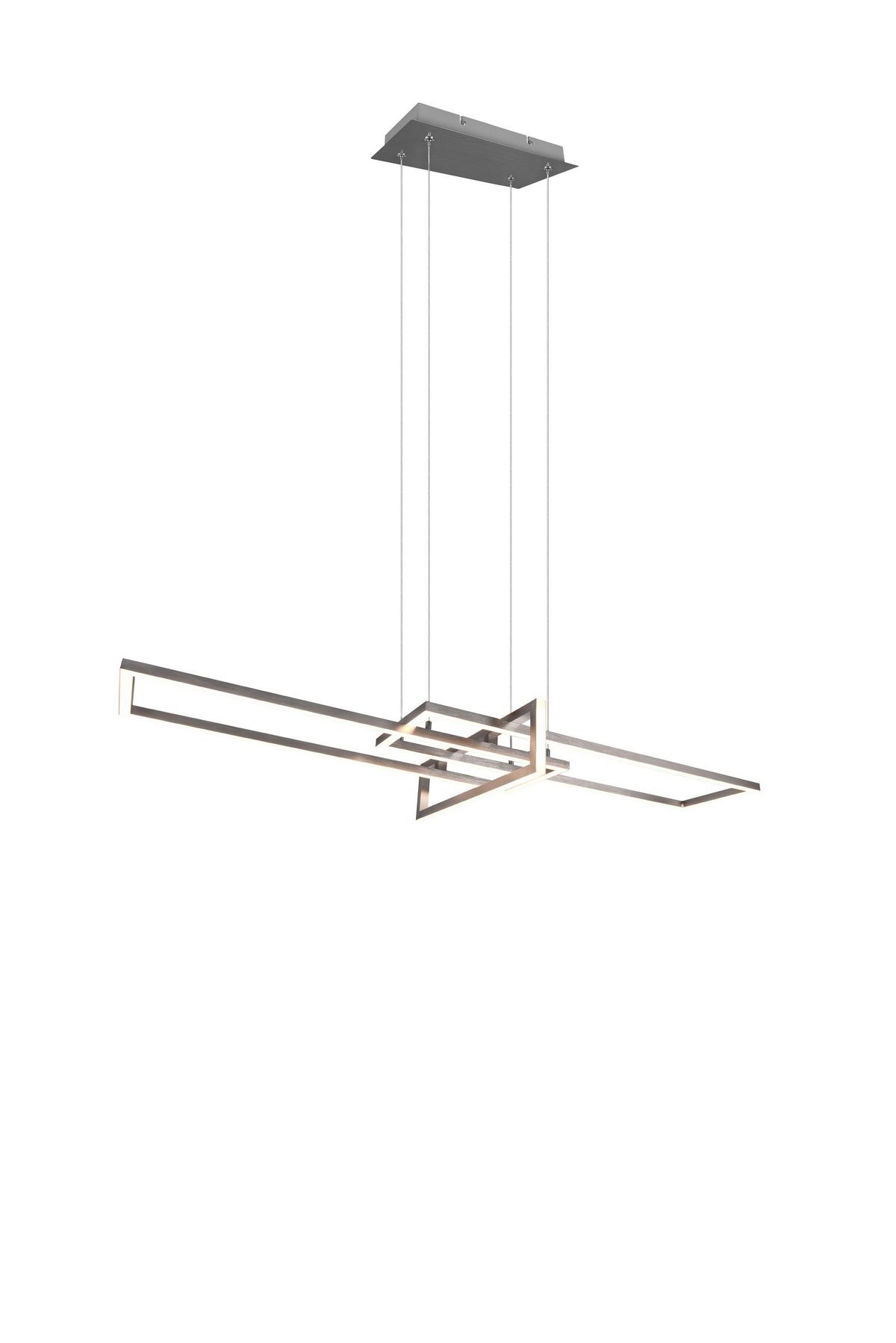 LED-Hängeleuchte Salinas in Nickelfarben max. 34 Watt - Nickelfarben, Design, Metall (110/40/150cm) - Trio Leuchten