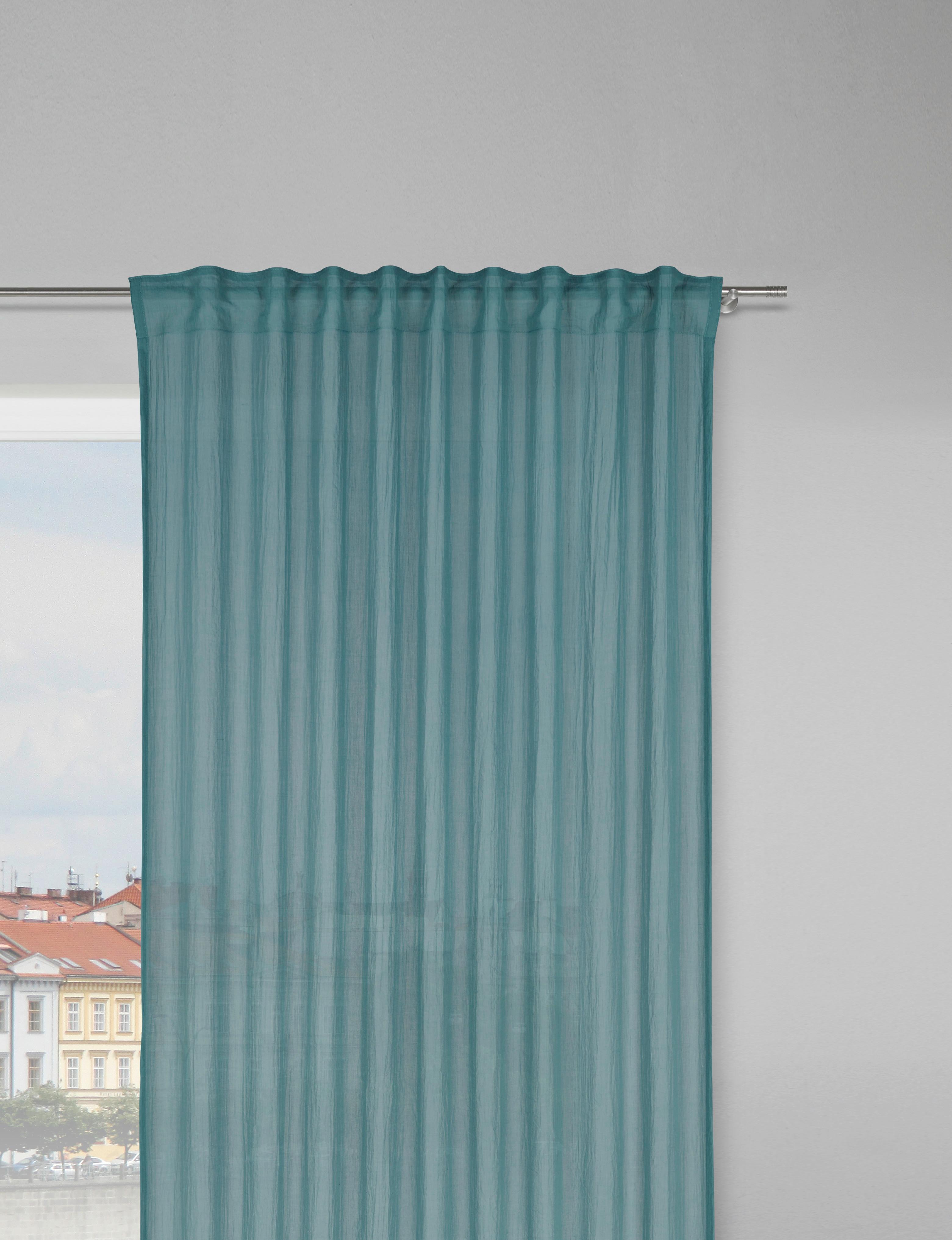 Končana Zavesa Ramona - svetlo modra, Moderno, tekstil (135/245cm) - Modern Living