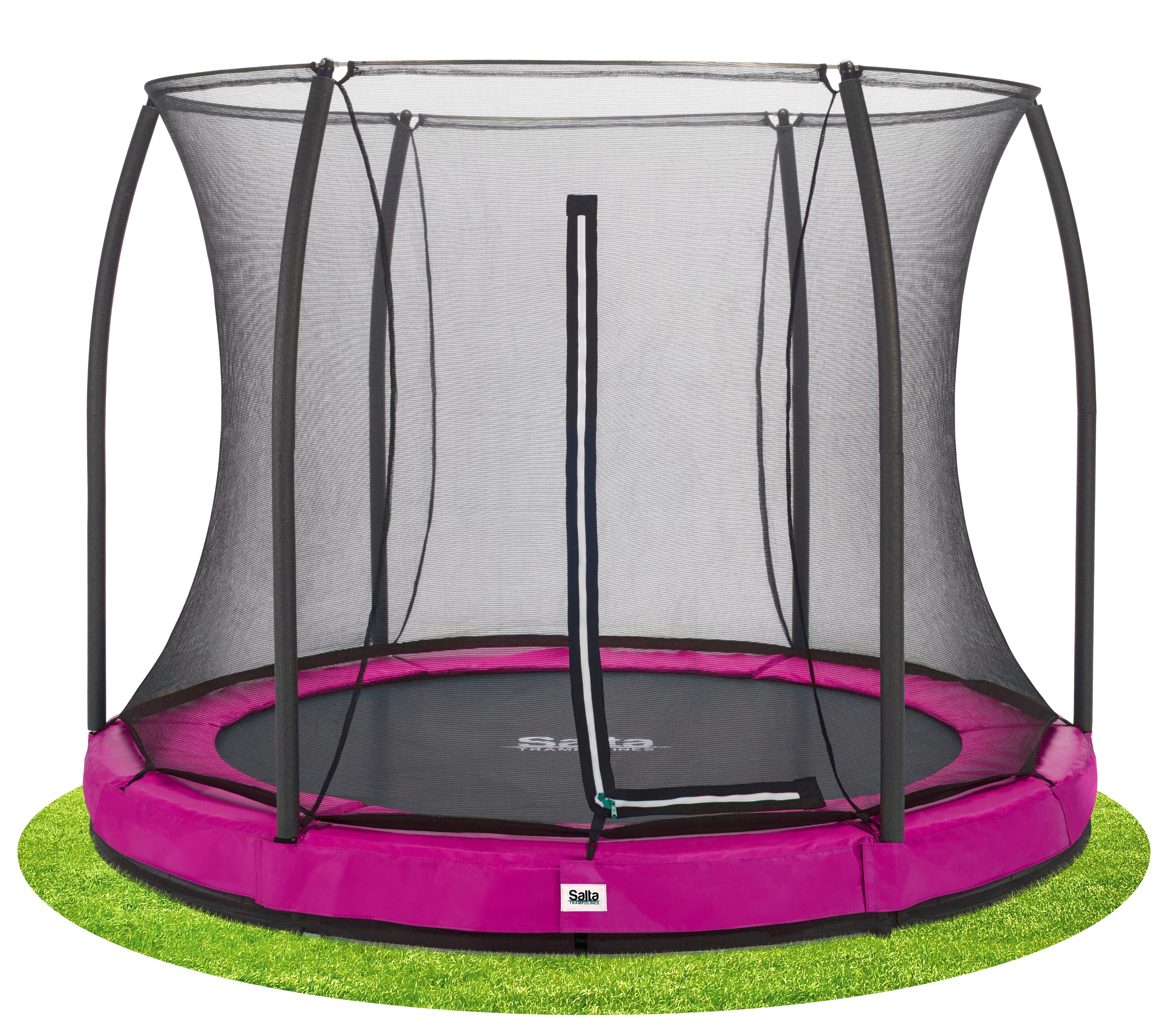 Boden-Trampolin Salta Comfort Ø ca. 251cm - Pink, Basics, Metall (251cm) - Salta