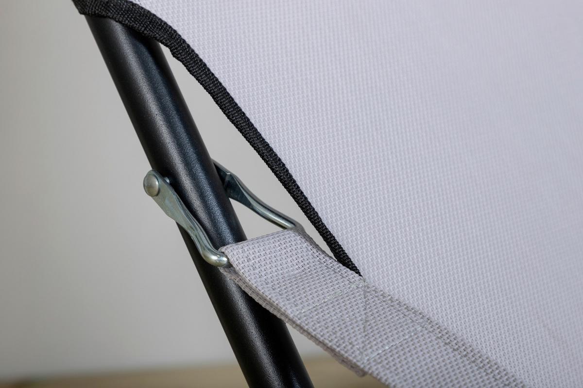STRANDSTUHL SEVILLE - Schwarz/Grau, KONVENTIONELL, Textil/Metall (63/89/84cm) - Gardenson
