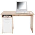 Íróasztal Palermo - Tölgyfa/Fehér, modern, Faalapú anyag (110/74/60cm)