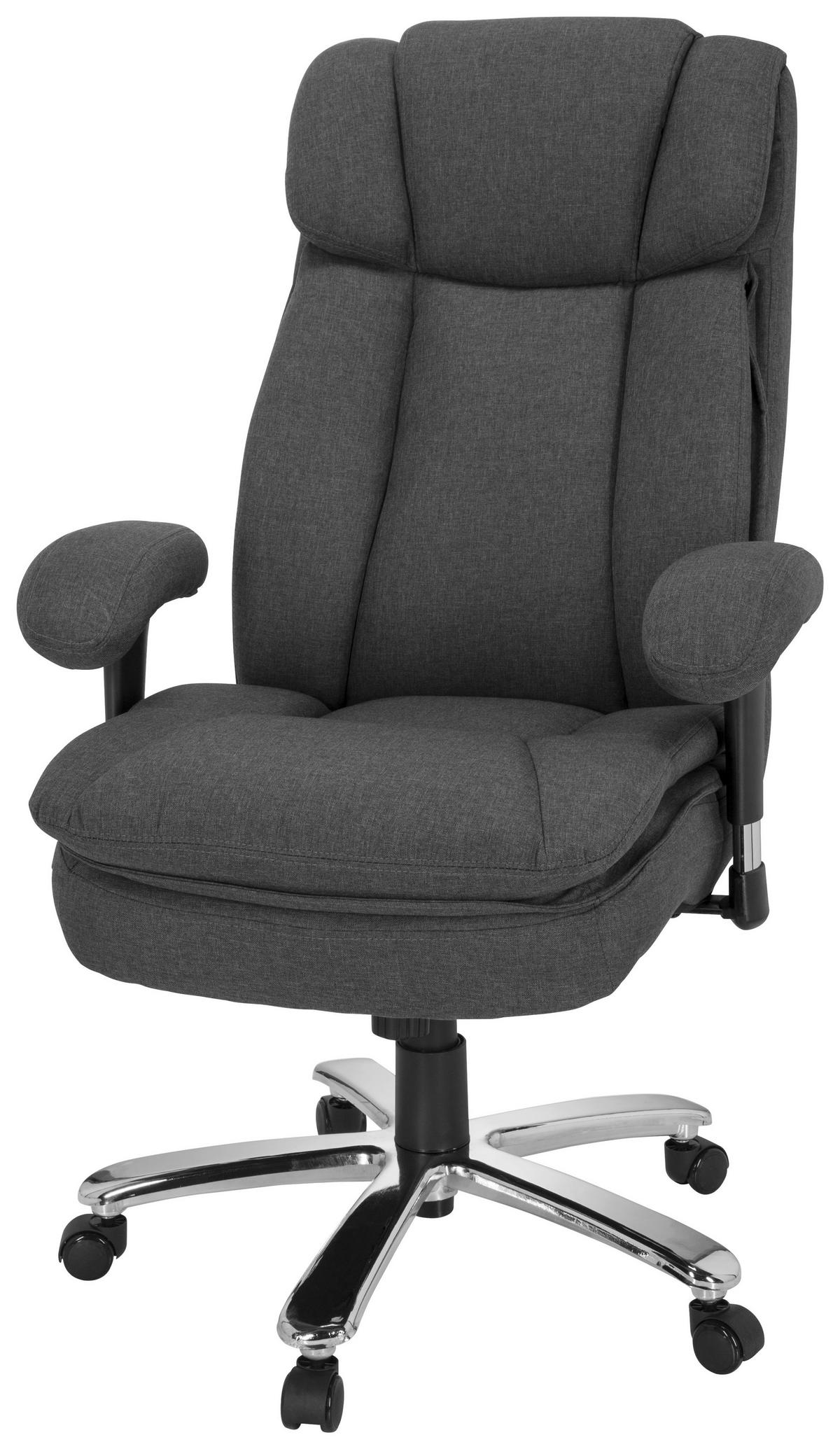 Pisarniški Stol Builder Xxl I, Temno Siva - srebrne barve/temno siva, Moderno, kovina/umetna masa (76/123/81cm) - MID.YOU