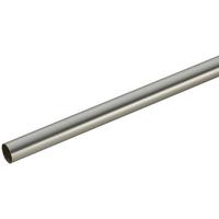 Vorhangstange Combi aus Stahl ca. 200cm - Edelstahlfarben, Metall (200cm) - Modern Living