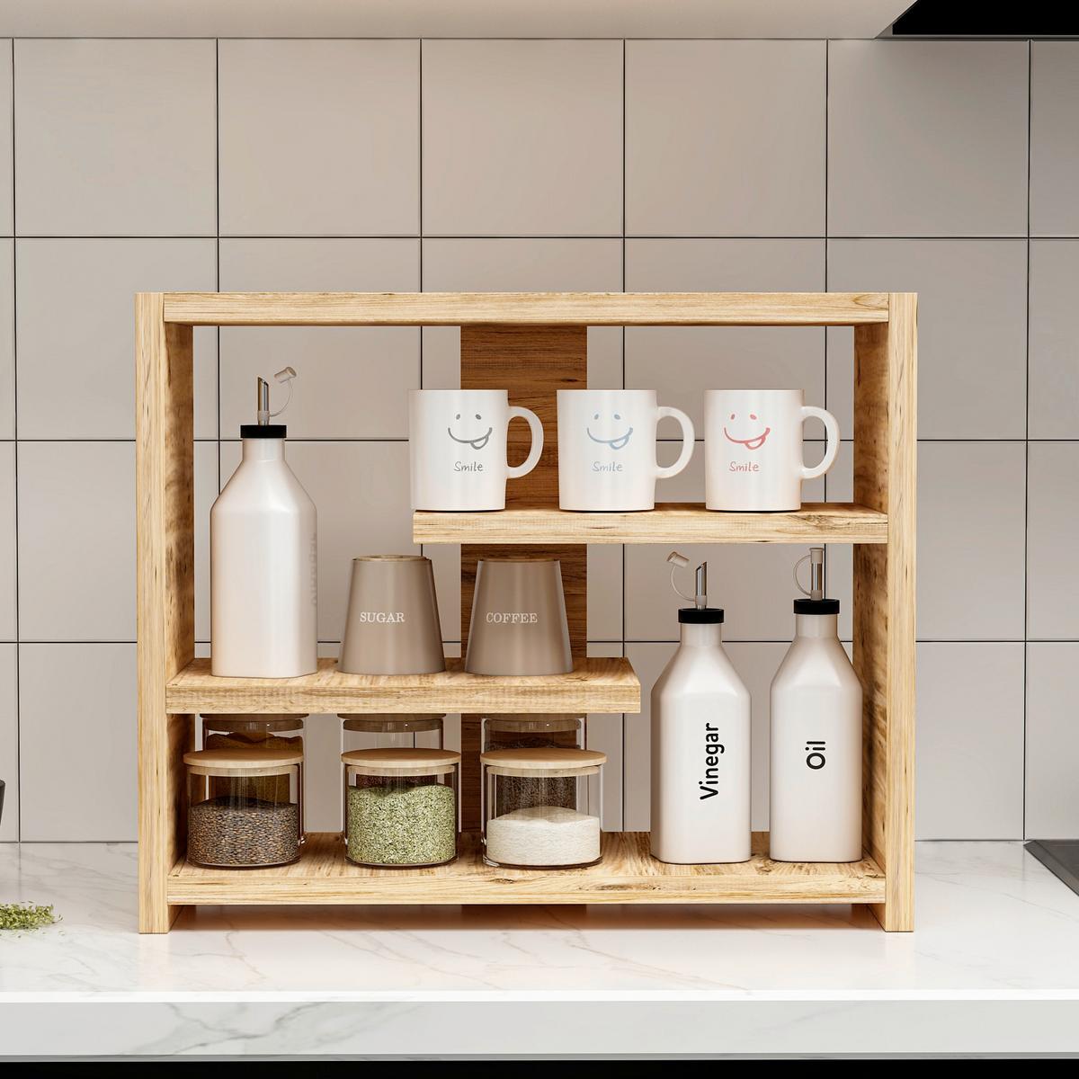 WANDREGAL GUPSE WANDREGAL - Kieferfarben, Design, Holzwerkstoff (49/40/21cm) - Livetastic