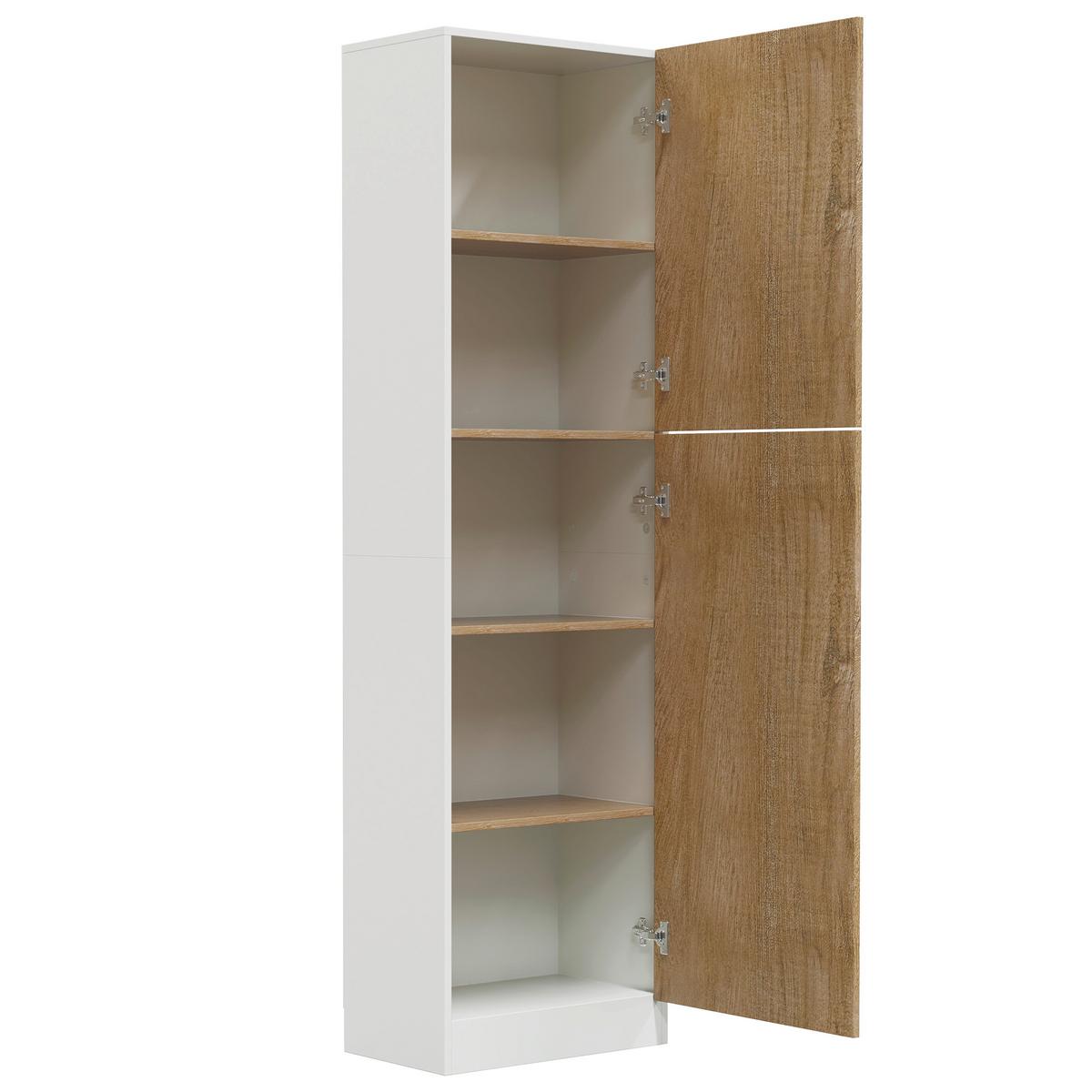 Aktenschrank Dilos Xl - Honigeiche/Weiss, Modern, Holzwerkstoff (52/183/32cm) - MID.YOU