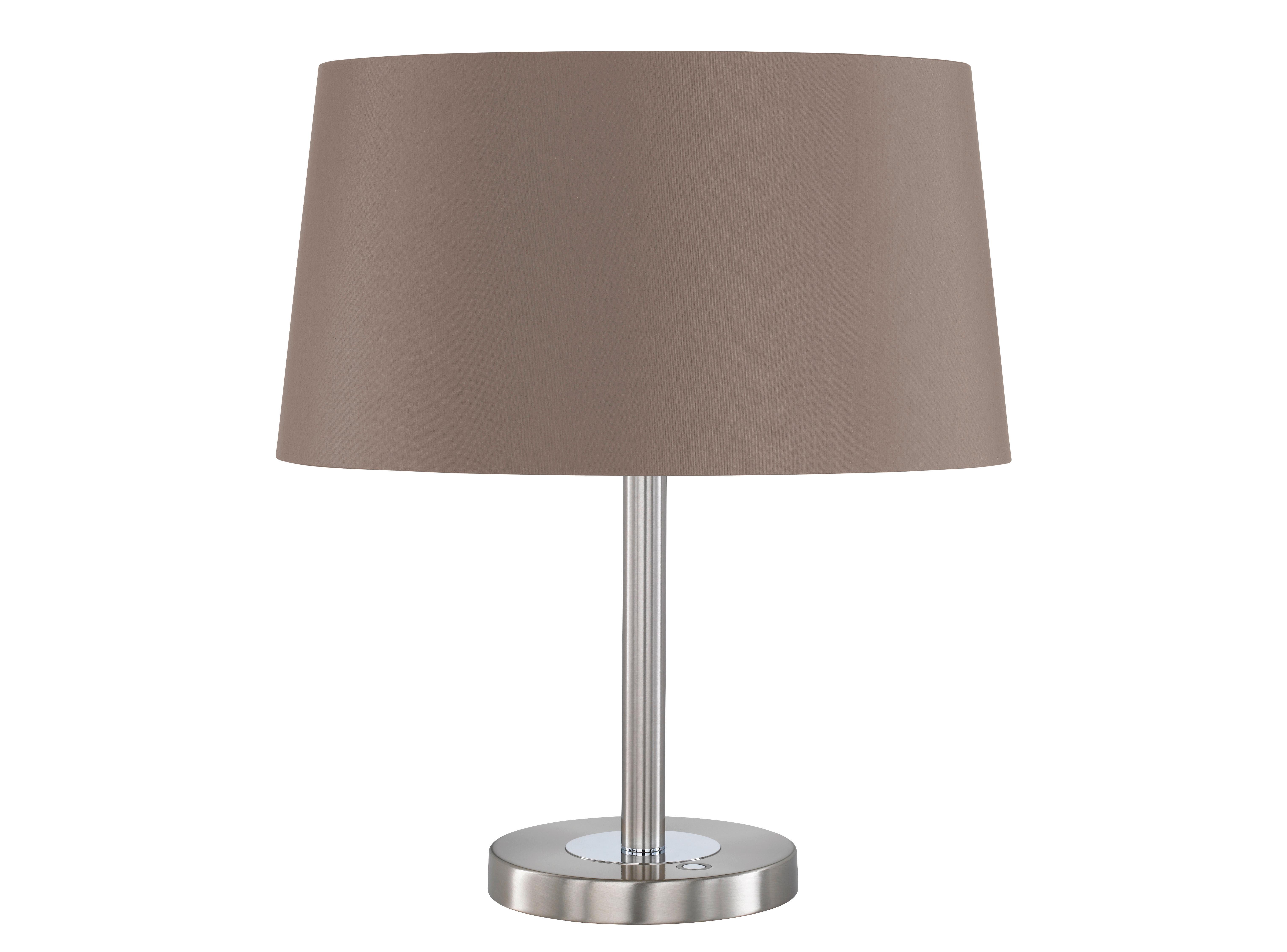 LED-Tischleuchte Toulouse Cappuccino max. 13,4 Watt - Cappuccino/Nickelfarben, MODERN, Kunststoff/Textil (18/45cm) - Wofi