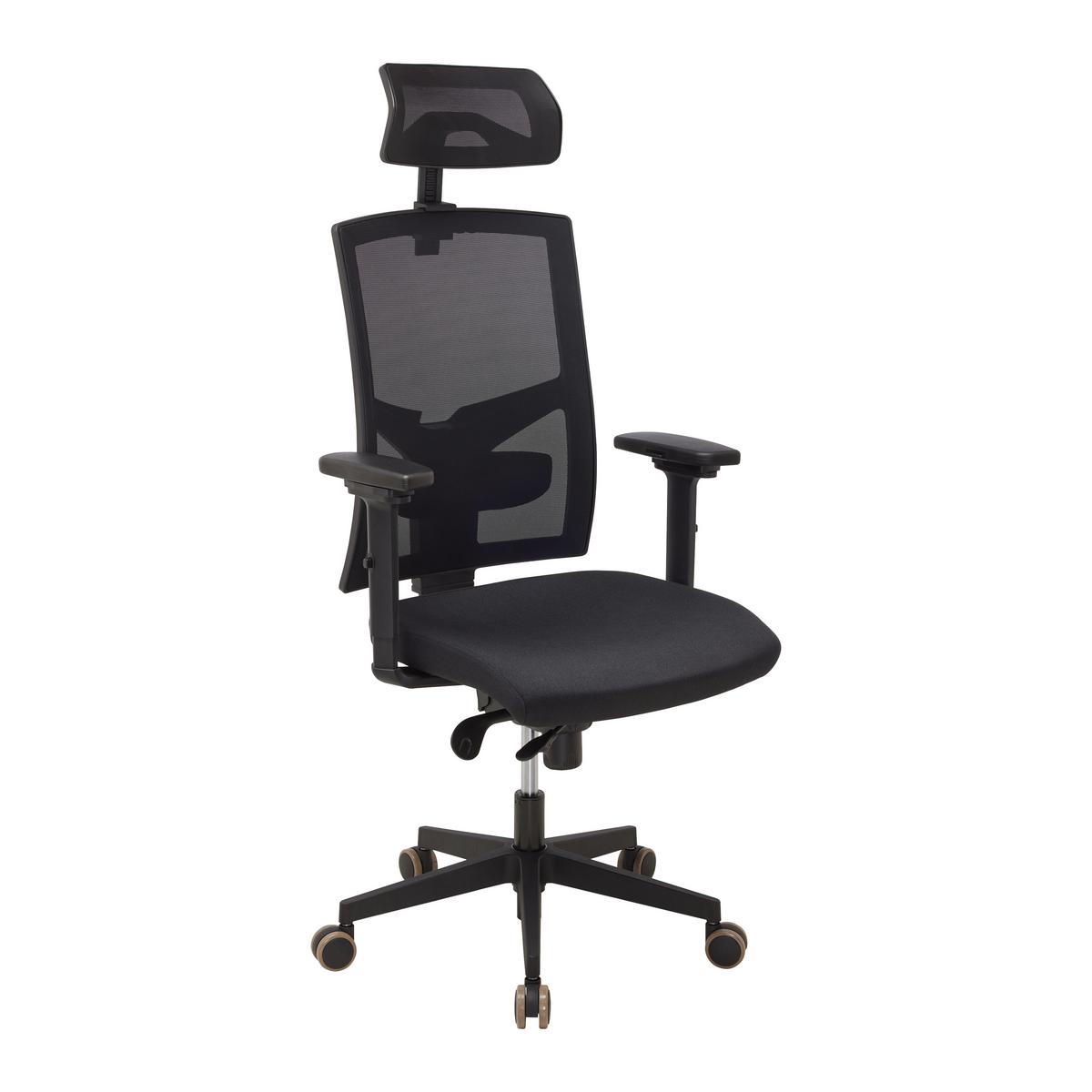Chefsessel Boss VIP Schwarz - Schwarz, MODERN, Kunststoff/Textil (64/142/64cm) - Mömax