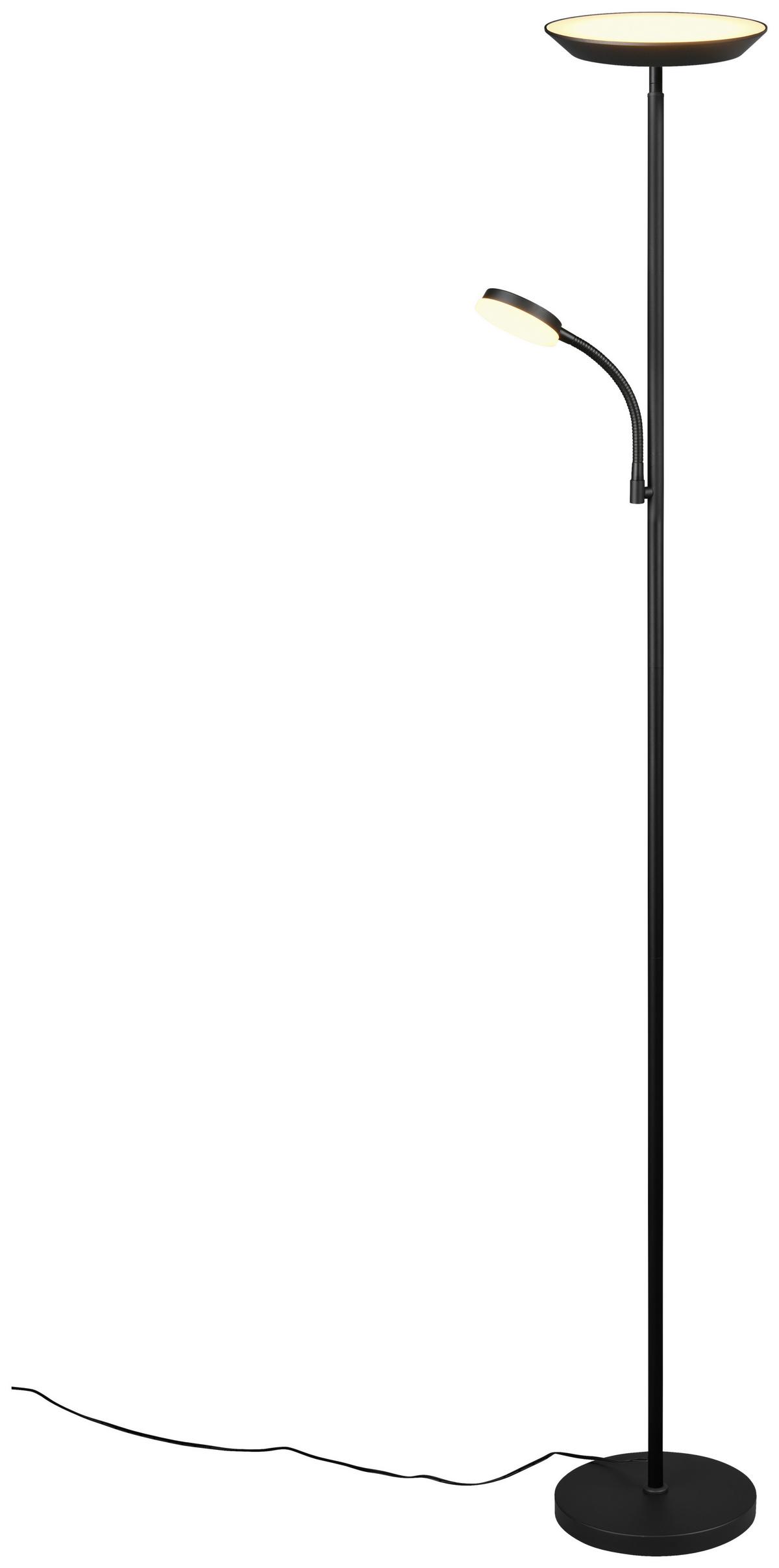 Lampadar Minn - negru, Konventionell, plastic/metal (25/178cm) - Mömax