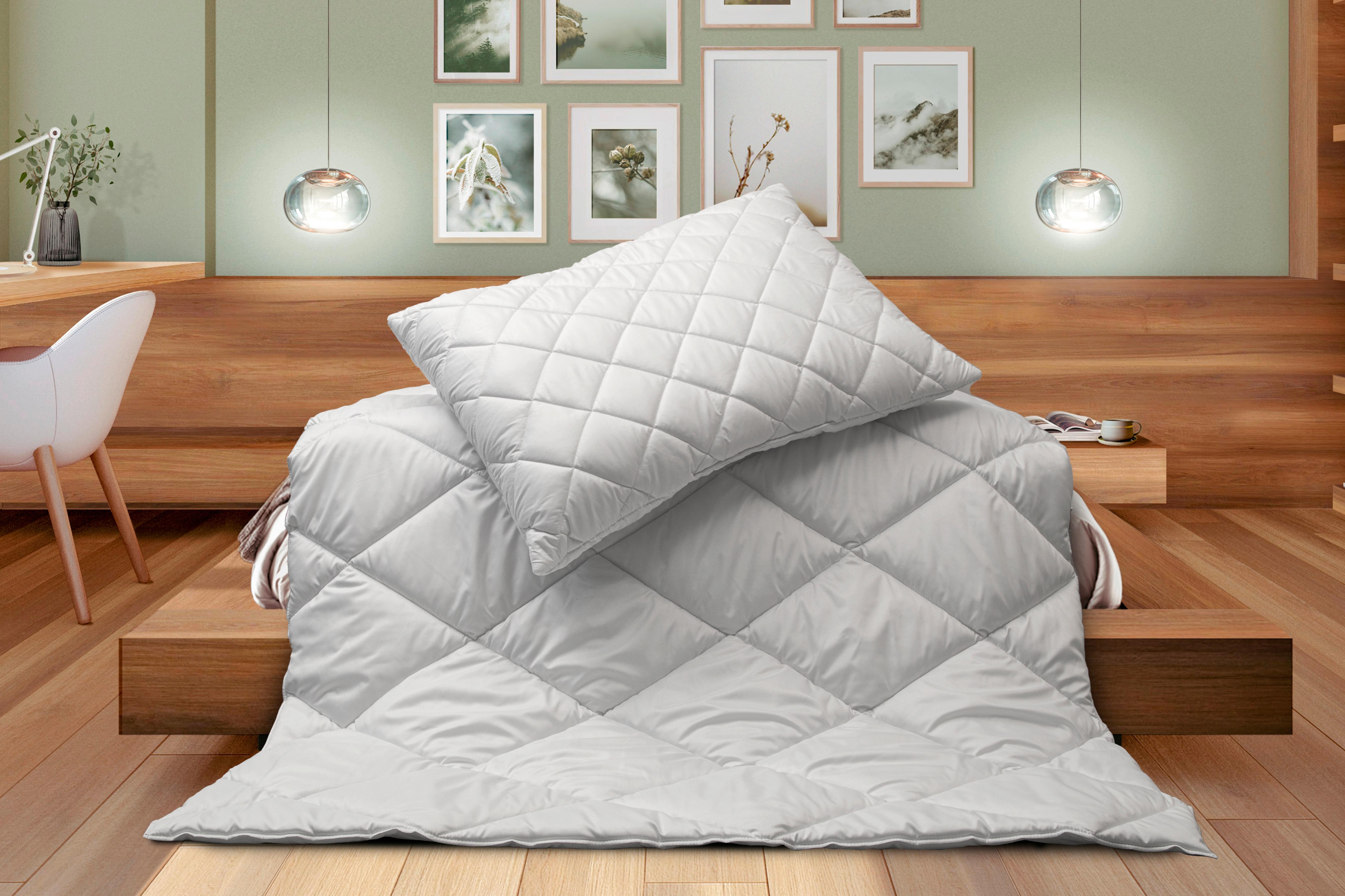 Pernă pentru dormit Vegan Micro Premium - alb, textil (50/70cm) - Nadana