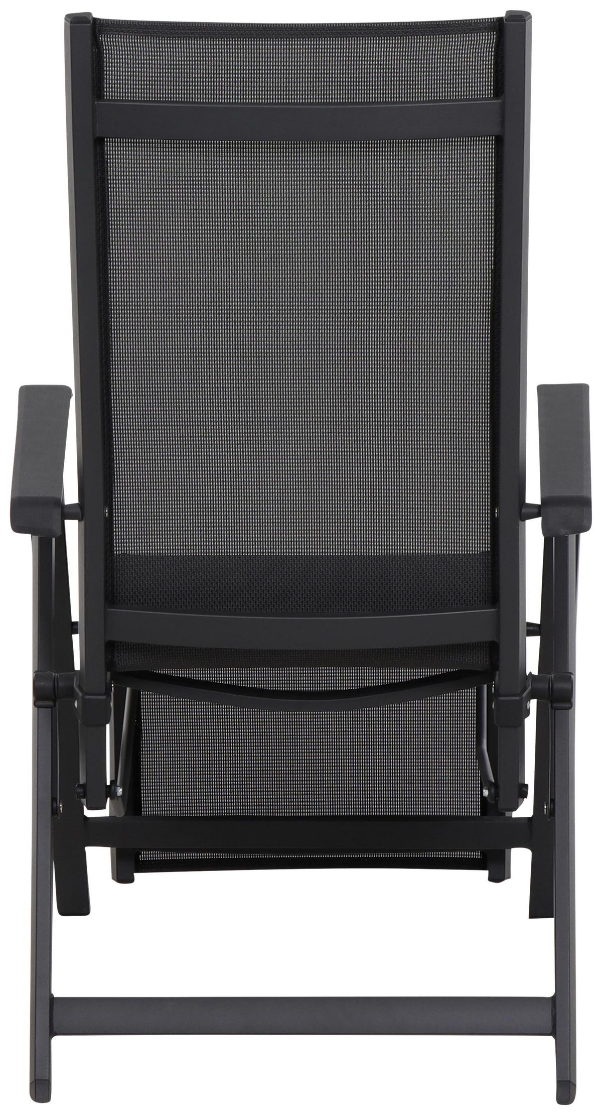 Garten-Relaxsessel TESORO Tesoro B: 61cm - Anthrazit/Schwarz, KONVENTIONELL, Kunststoff/Textil (61/111/72cm) - Siena Garden