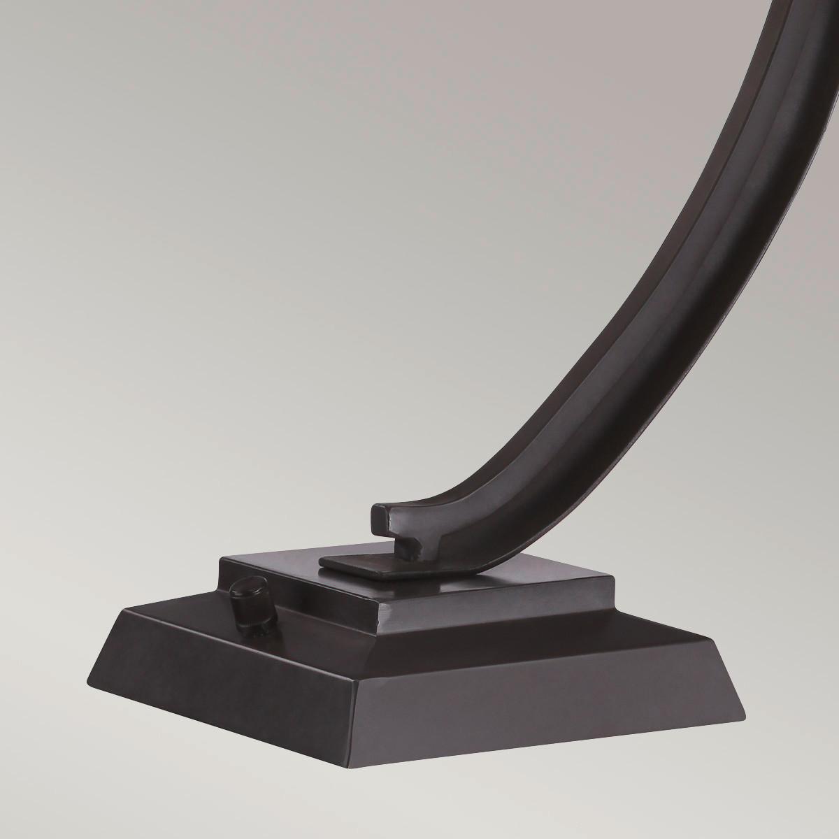 Asztali Lámpa Qz-Pomeroy-Tl - sötétbarna/borostyánszínű, Konventionell, üveg/fém (54.8cm) - Elstead Lighting