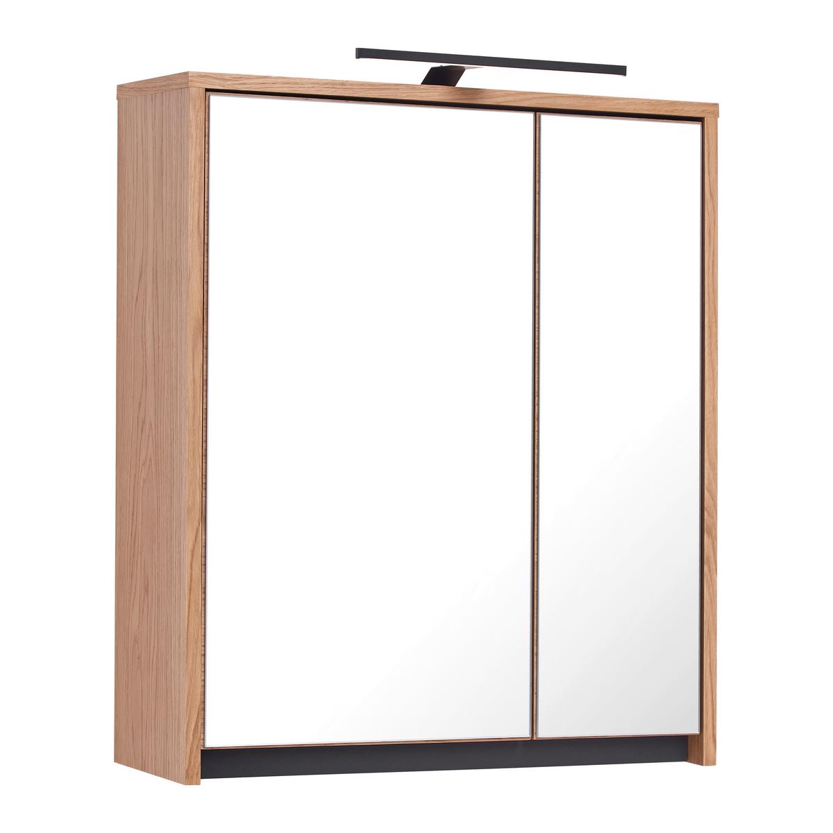 Spiegelschrank Avanto Eichefarben - Natur, Glas/Holz (60cm) - ecoTree
