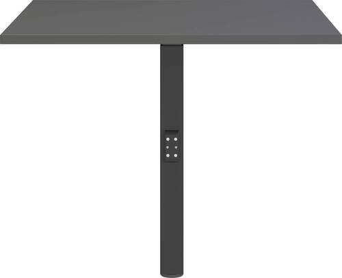 Schreibtisch Ribera in Schwarz/Graphitfarben - Graphitfarben/Schwarz, MODERN, Holzwerkstoff/Metall (80/71-91/80cm) - Premium Living