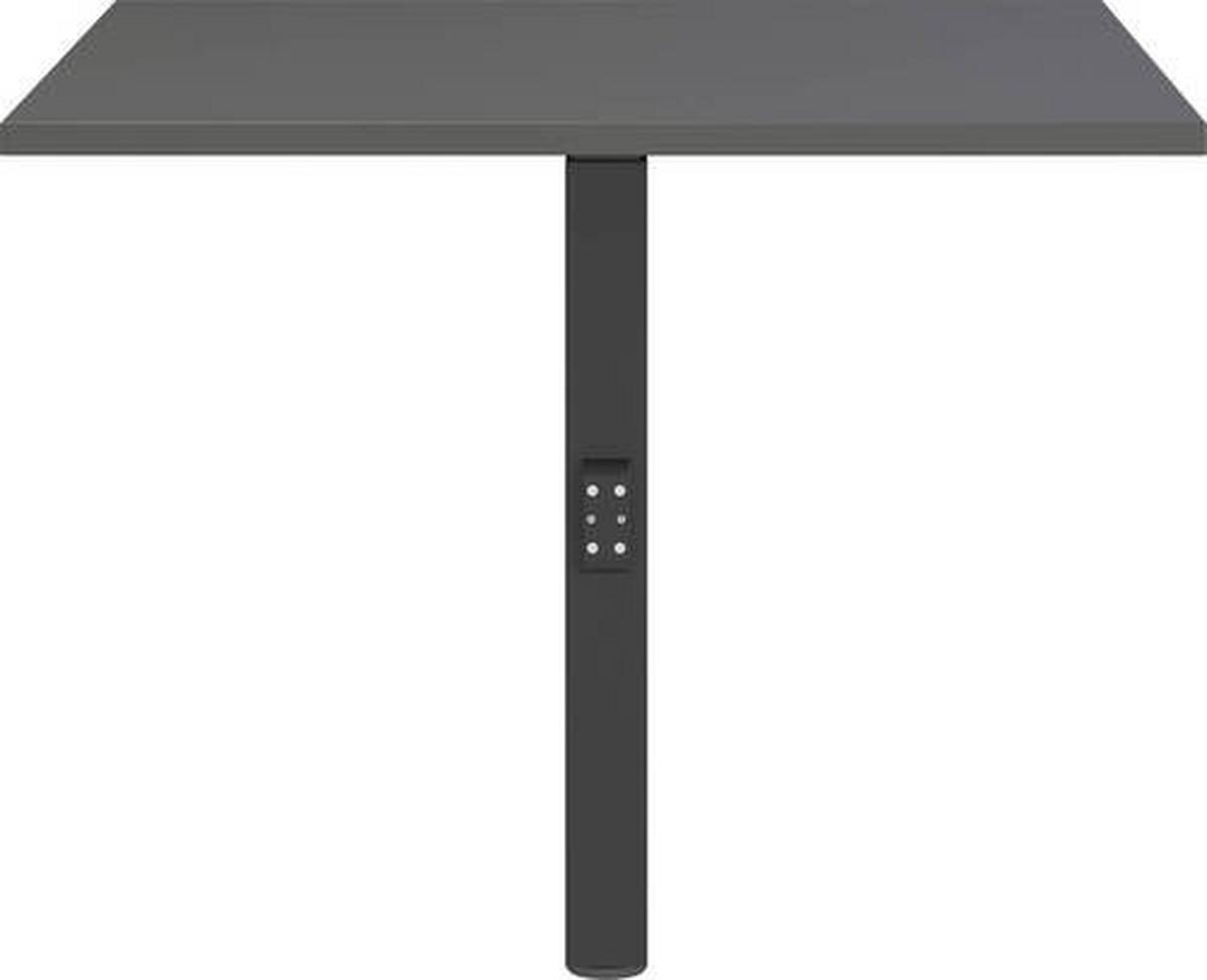 Schreibtisch Ribera in Schwarz/Graphitfarben - Graphitfarben/Schwarz, MODERN, Holzwerkstoff/Metall (80/71-91/80cm) - Premium Living