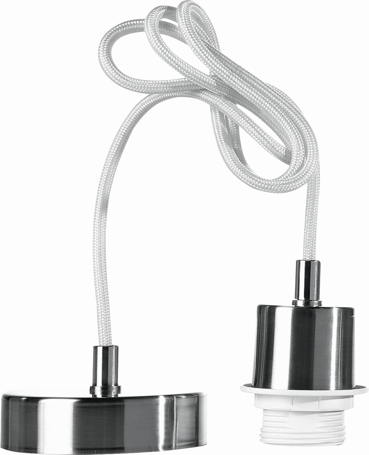 Schnurpendel Ancona max. 60 Watt - Weiss, Kunststoff/Metall (120cm) - Modern Living