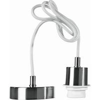 Schnurpendel Ancona max. 60 Watt - Weiss, Kunststoff/Metall (120cm) - Modern Living