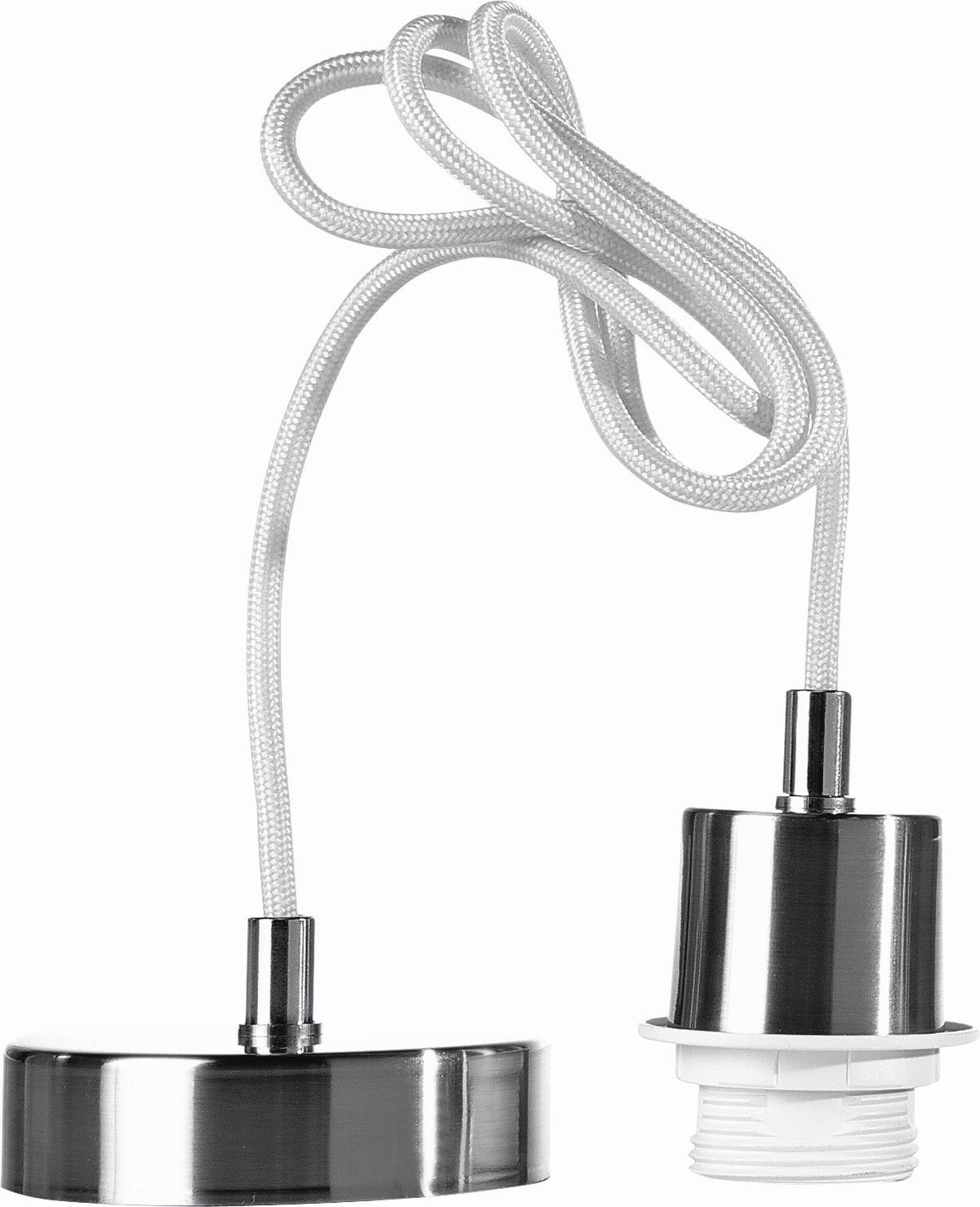 Schnurpendel Ancona max. 60 Watt - Weiss, Kunststoff/Metall (120cm) - Modern Living