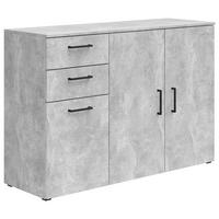 Kommode Multistauraum Betonoptik - Anthrazit/Schwarz, MODERN, Holzwerkstoff/Kunststoff (120/83/40cm) - Mömax