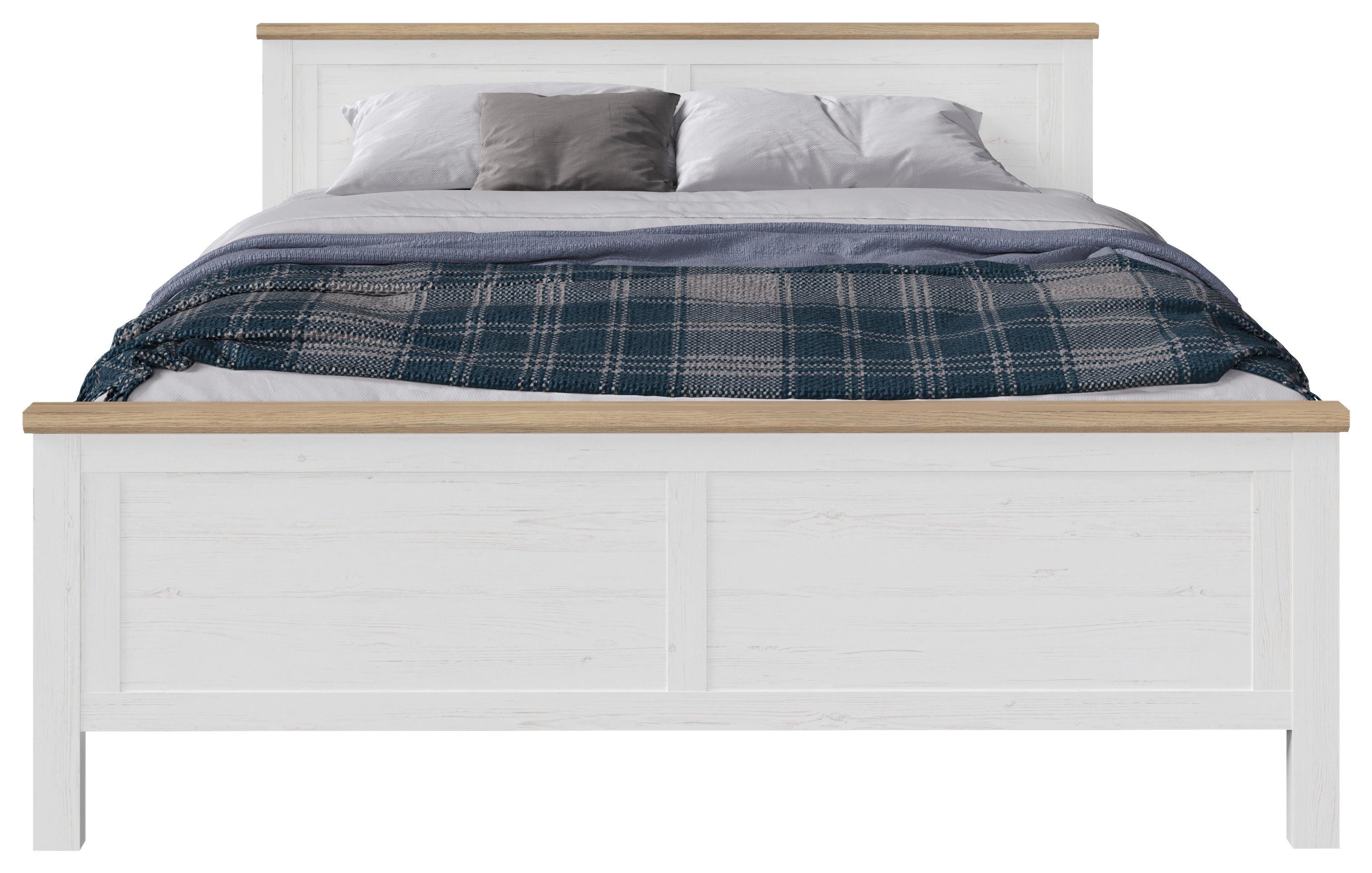 SÄNG KORSIKA -EXKLUSIV- - ekfärgad/pinjefärg, Romantik / Lanthus, trämaterial (160/200cm) - Mömax