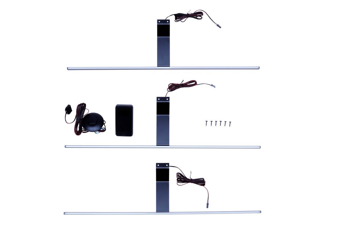 Aufbauleuchte Slimline in Schwarz max. 6 Watt - Schwarz, MODERN, Kunststoff (60cm)